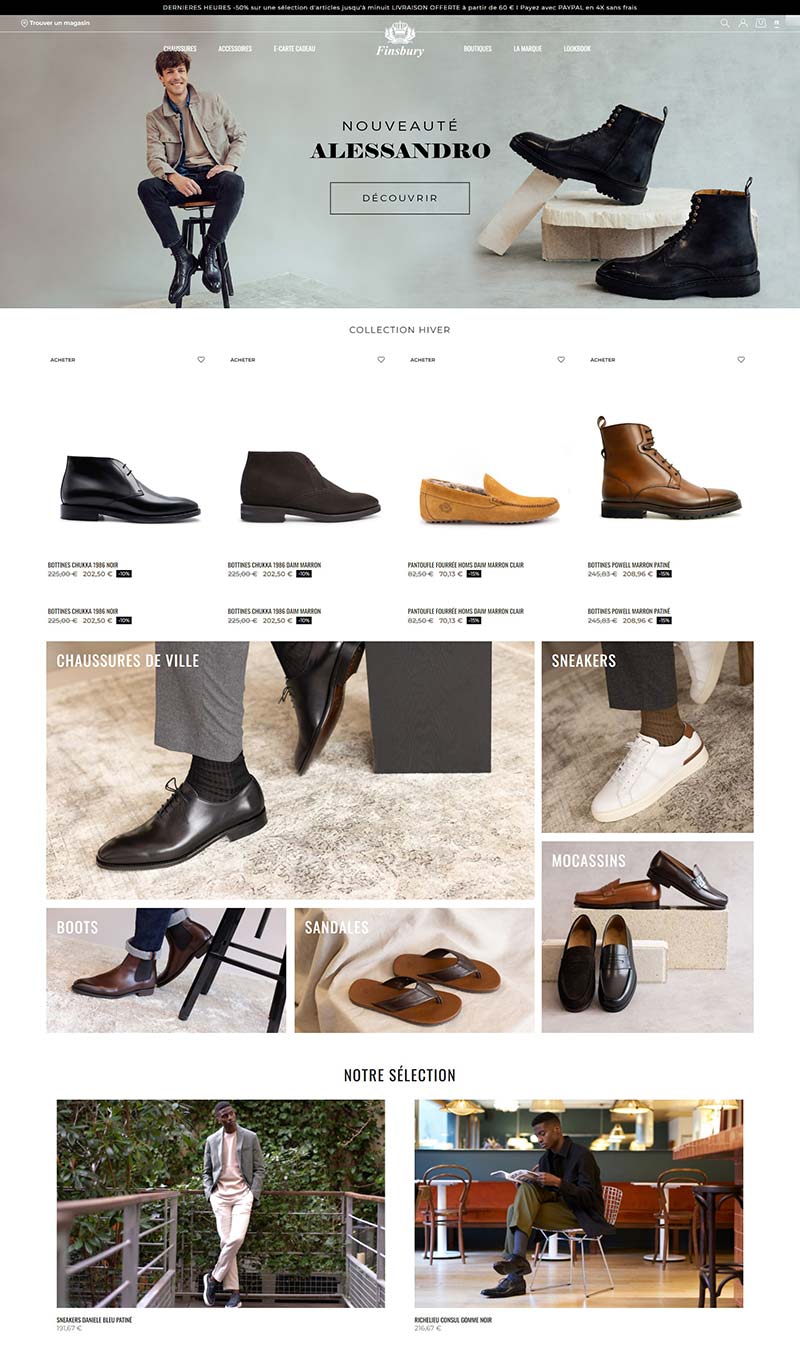 Finsbury Shoes 法国手工男鞋品牌购物网站