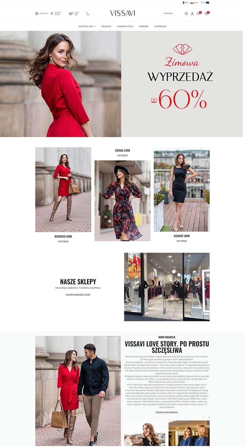 Vissavi.pl 波兰品牌服装在线购物商店