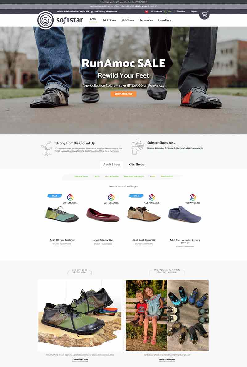 Soft Star Shoes 美国极简时尚鞋履购物网站