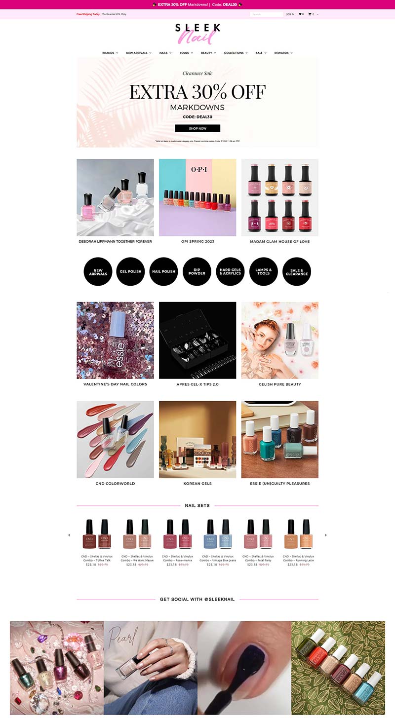 Sleek Nail 美国指甲美容品牌购物网站