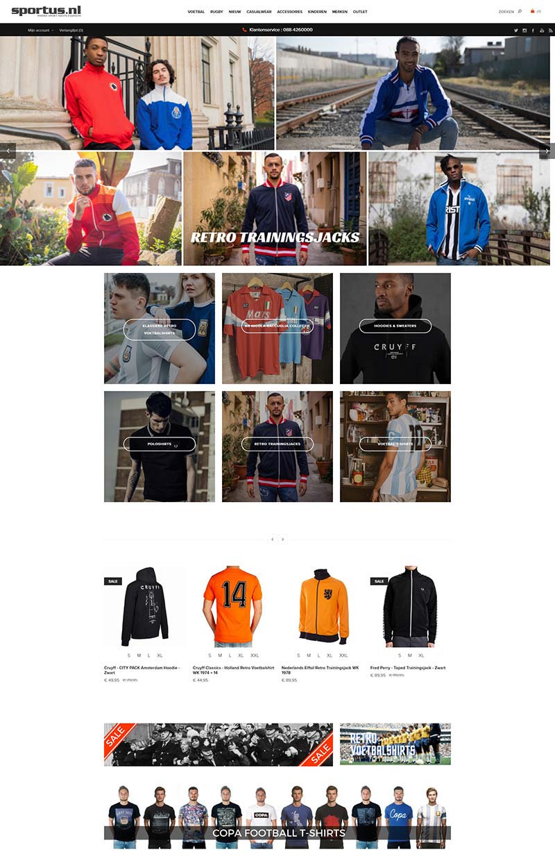 Sportus.nl 荷兰运动时尚服饰购物网站