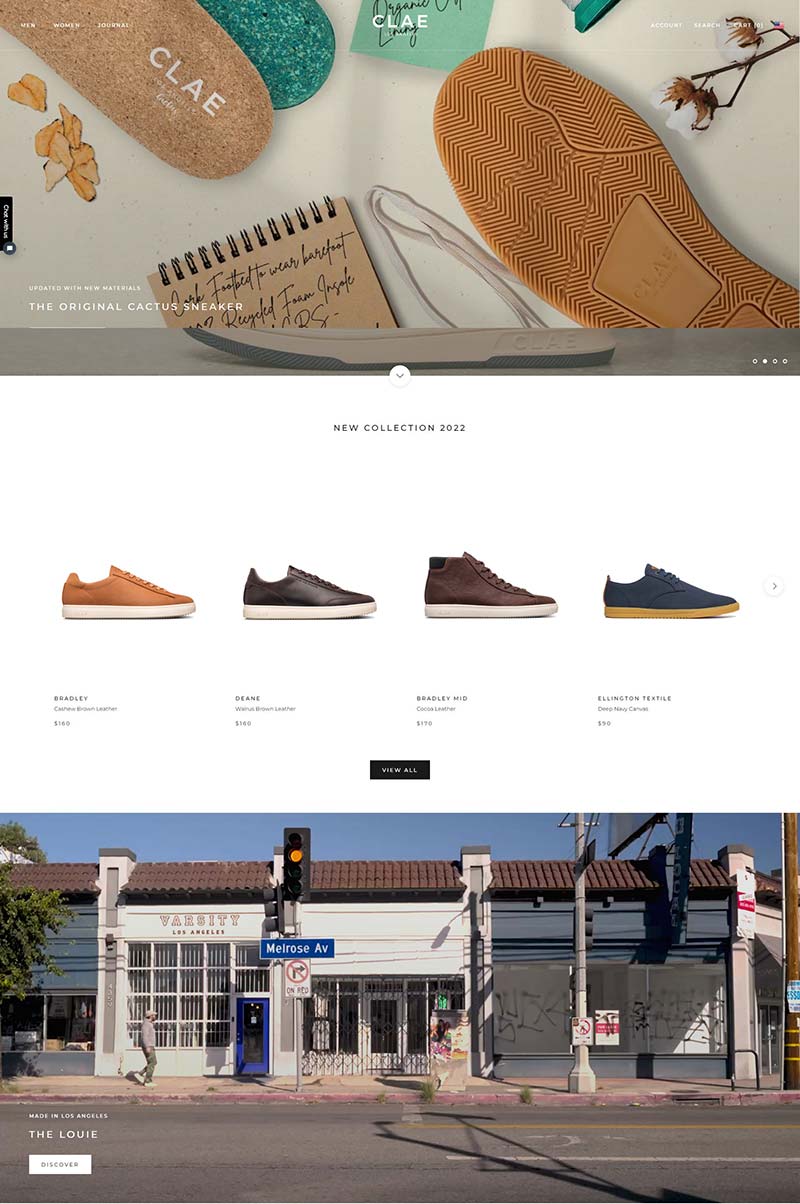 CLAE Footwear 美国手工鞋履品牌购物网站