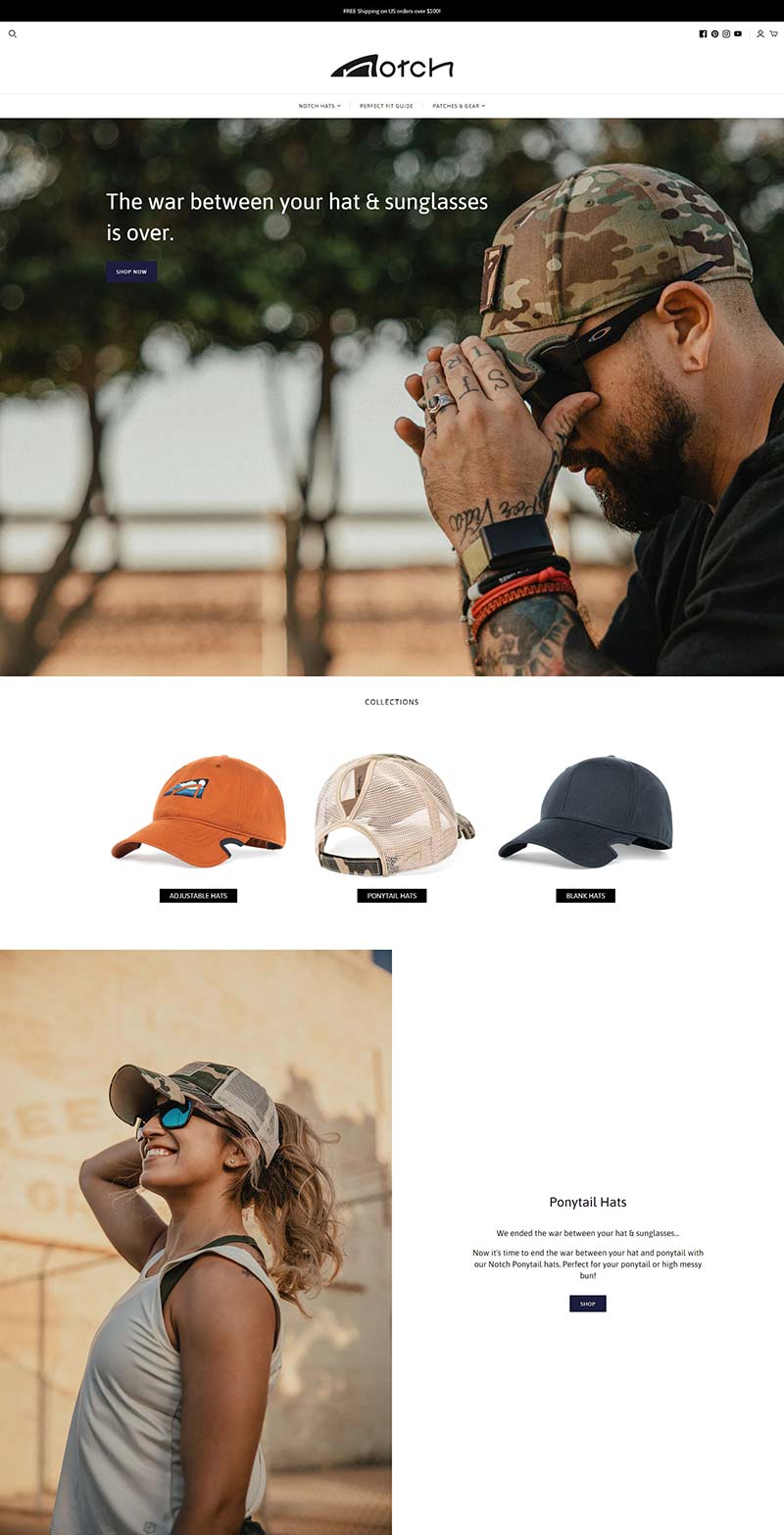 Notchgear 美国棒球帽品牌零售网站