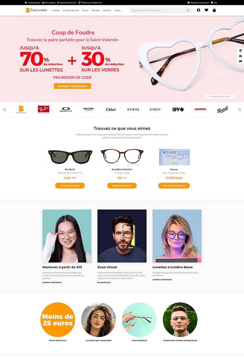 EasyLunettes France 法国在线时尚眼镜购物网站