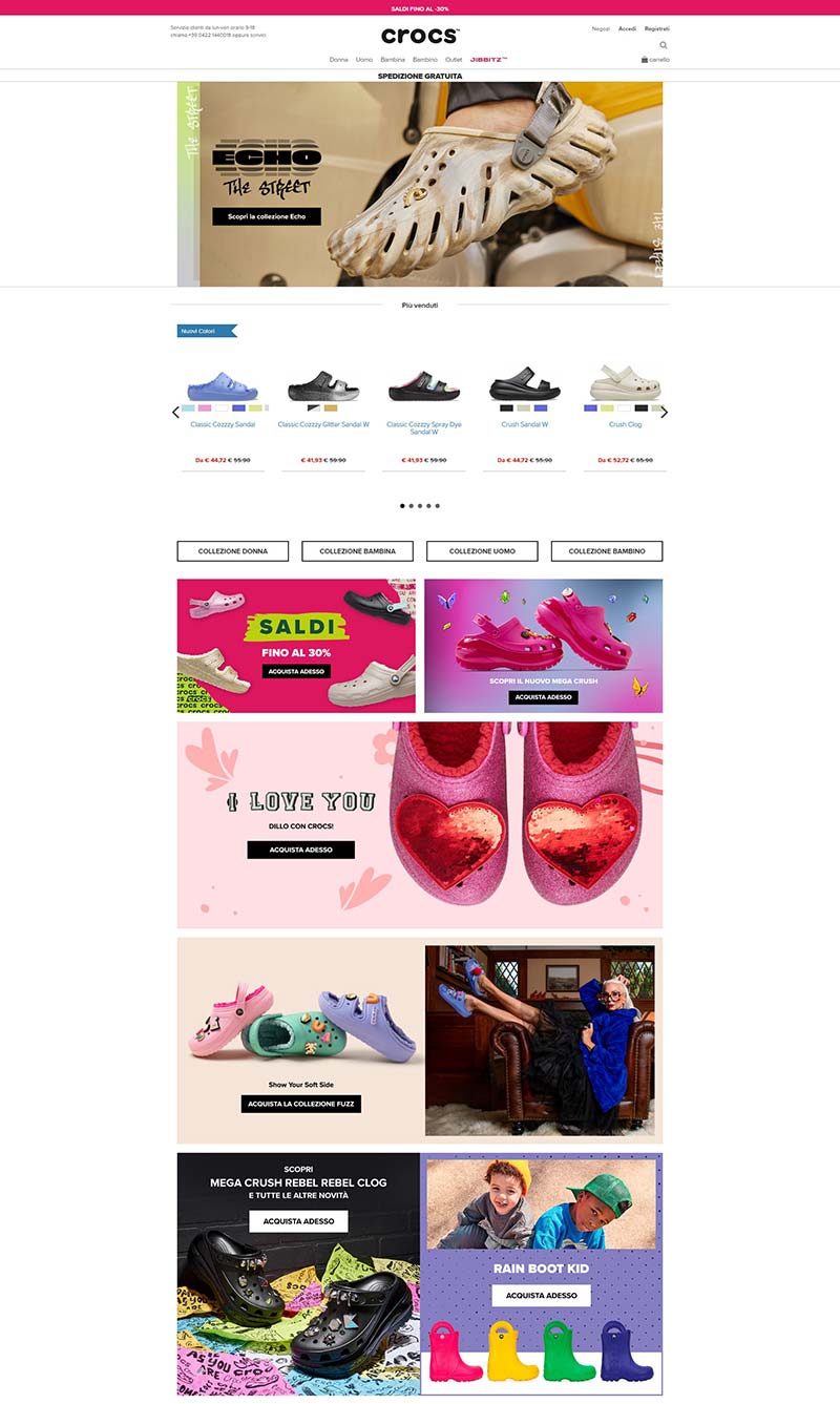 Crocs Italy 卡骆驰鞋履品牌意大利官网