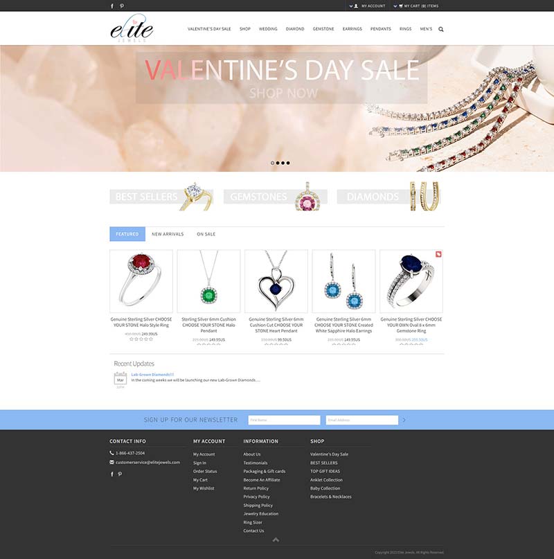 EliteJewels 美国精品珠宝首饰购物网站