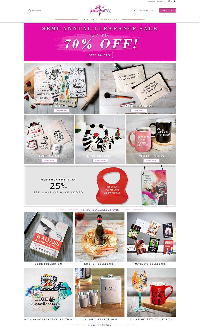 Femail Creations 美国在线个性礼品购物网站