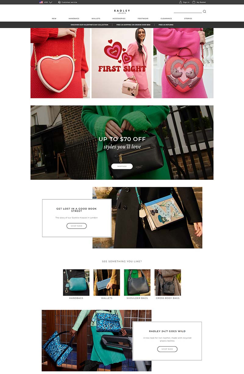 Radley London 英国奢华包袋配饰品牌购物网站