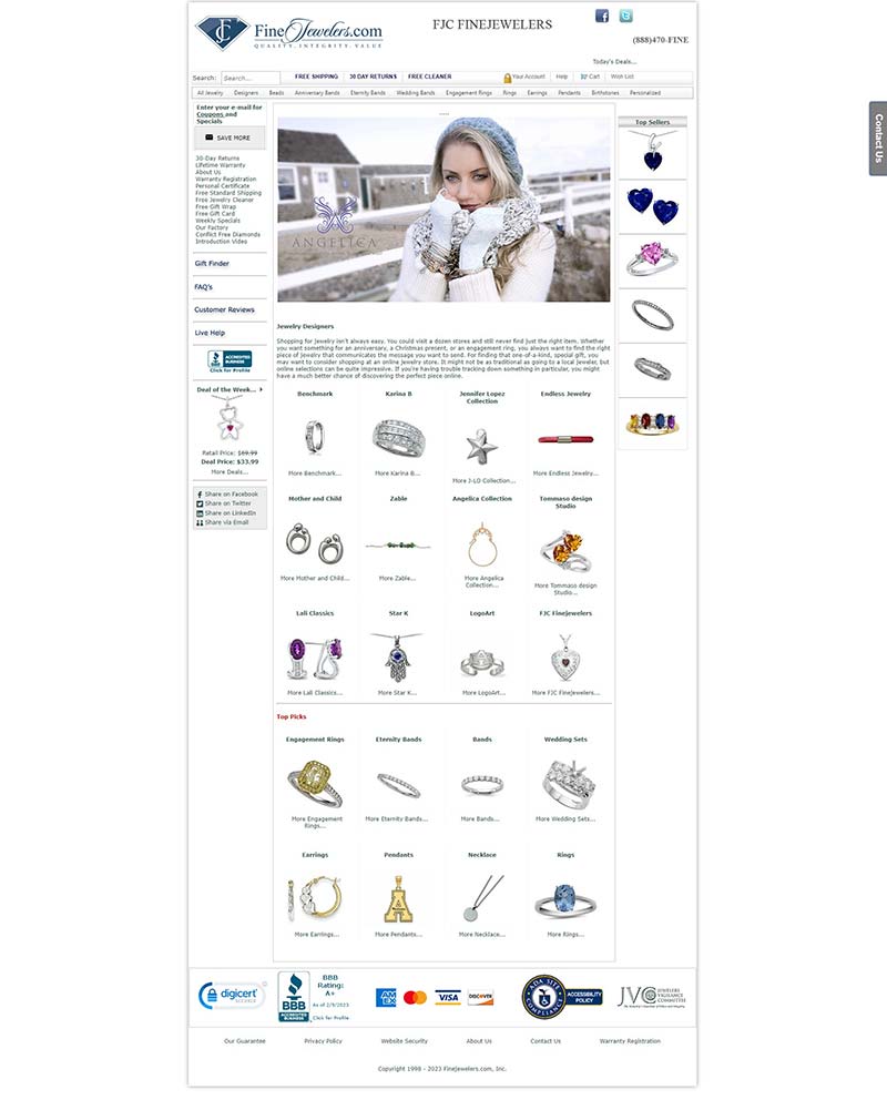 Finejewelers.com 美国钻戒珠宝饰品购物网站