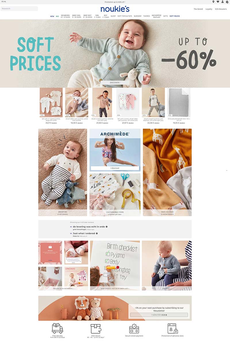 Noukie's 法国时尚婴童产品购物网站