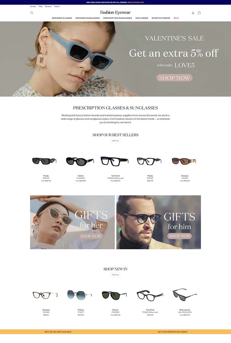 Fashion Eyewear 英国时尚太阳镜品牌购物网站
