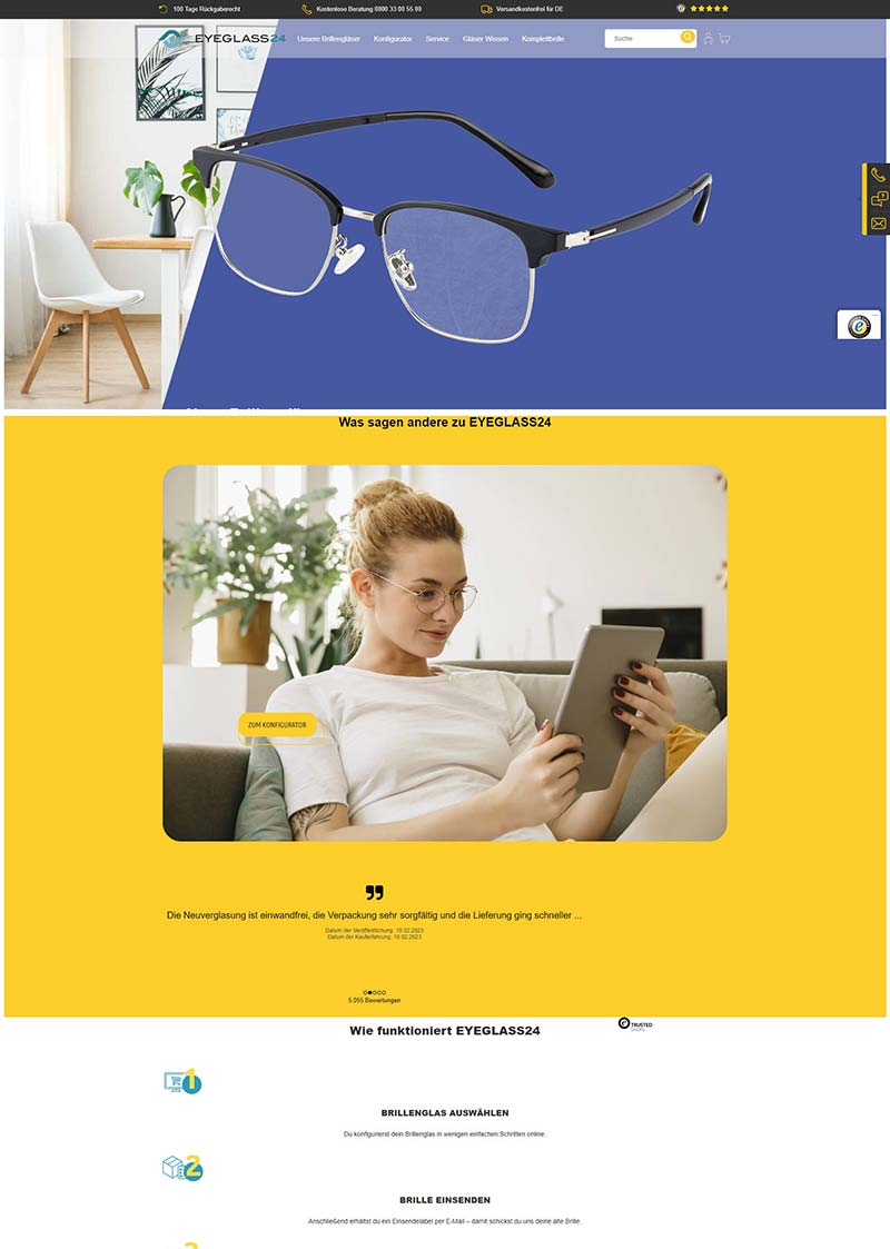 EYEGLASS24 德国专业镜片专营网站