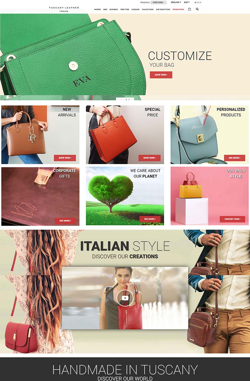 Tuscany Leather 意大利高端皮具品牌购物网站