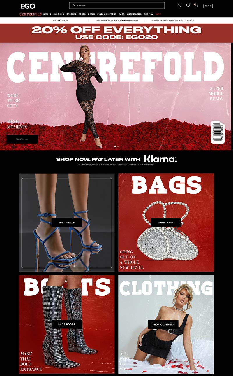 Ego Shoes 英国潮流时尚女鞋购物网站