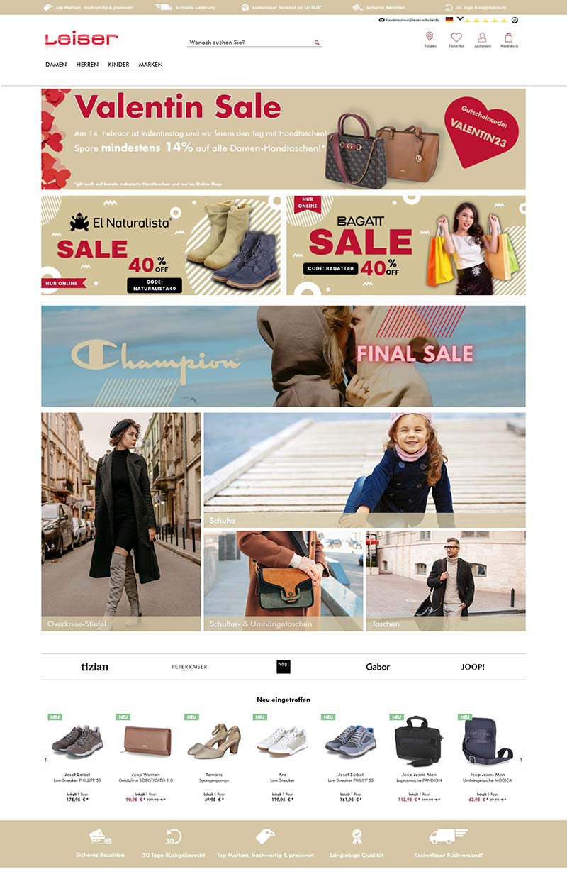 Leiser 德国时尚鞋履品牌购物网站