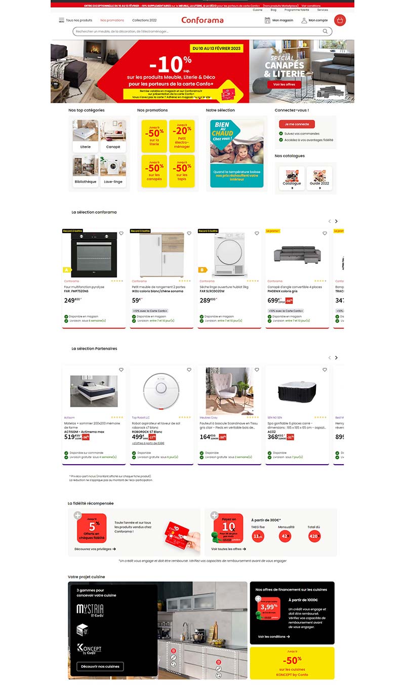 Conforama 法国数码家居品牌购物网站