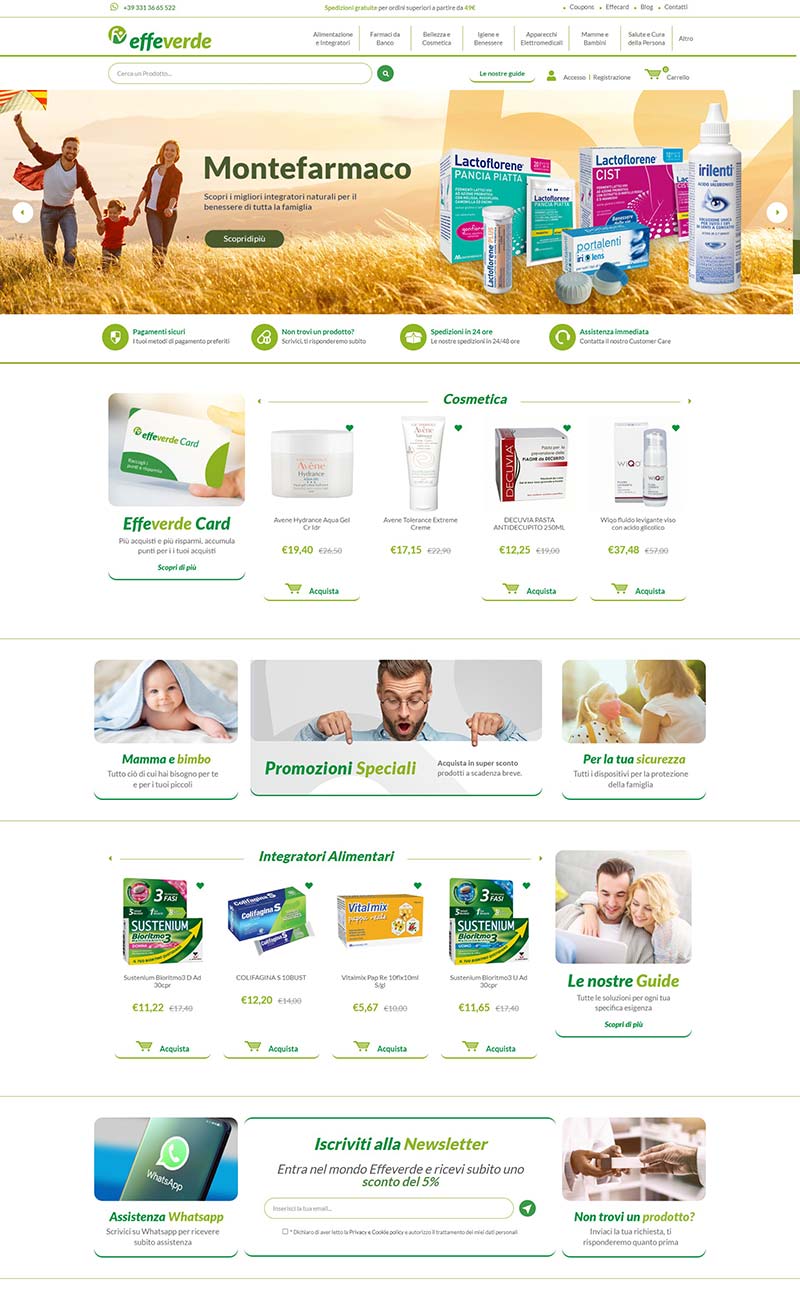 Effeverde 意大利知名在线药房购物网站