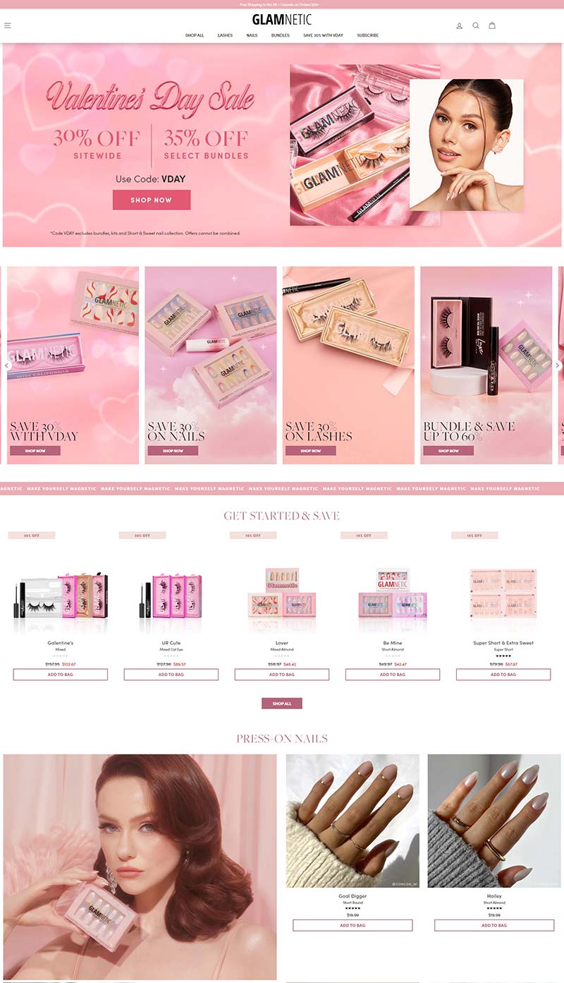 Glamnetic 美国美容美妆品牌购物网站