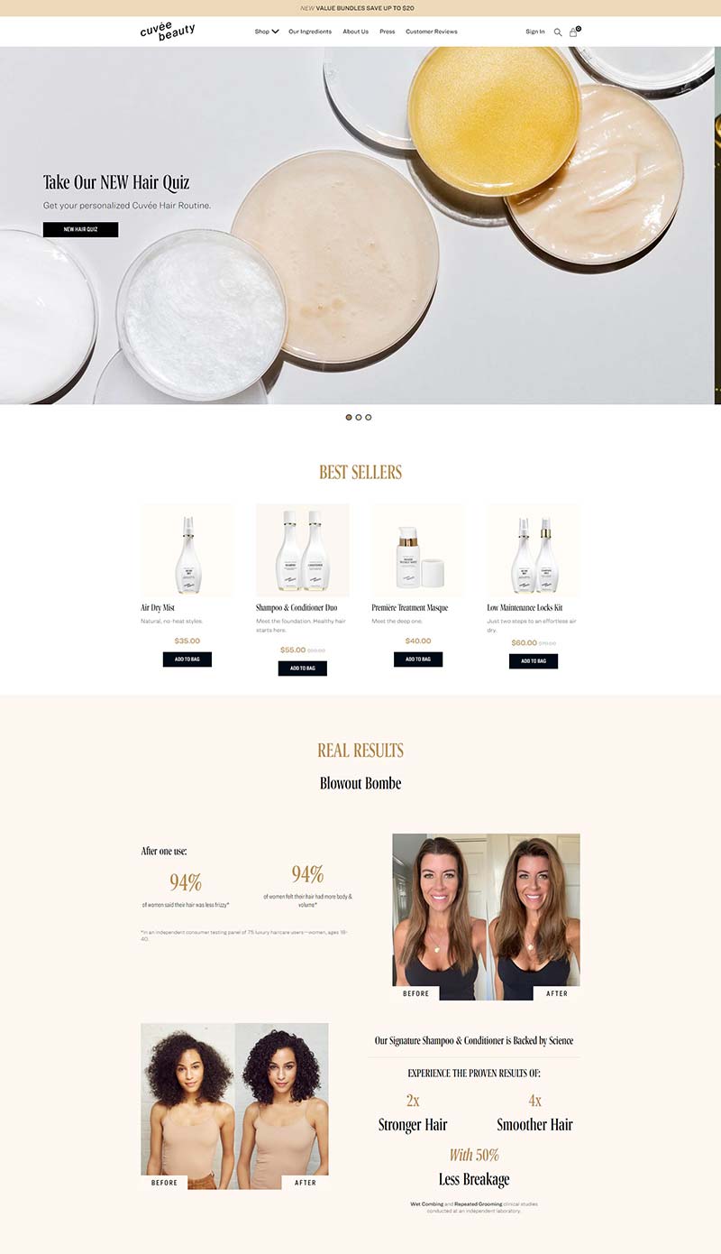 Cuvée Beauty 美国奢华护发品牌购物网站