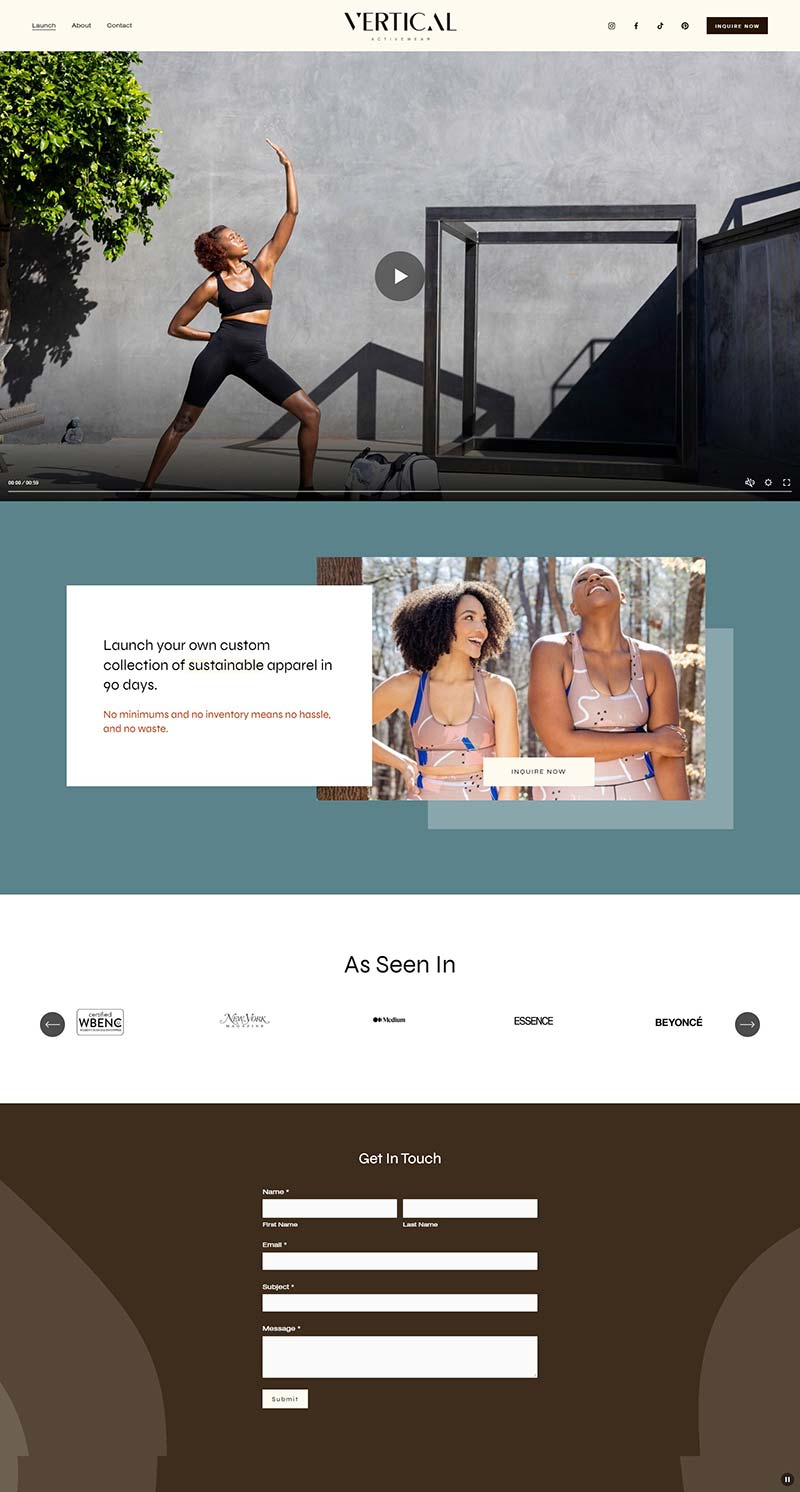 Vertical Activewear 美国休闲运动女装购物网站
