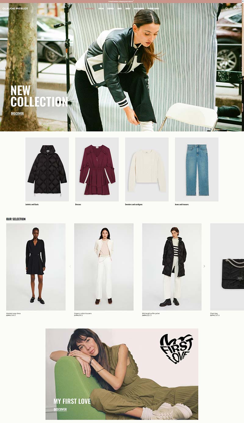 Claudie Pierlot UK 法国奢华女装品牌英国官网