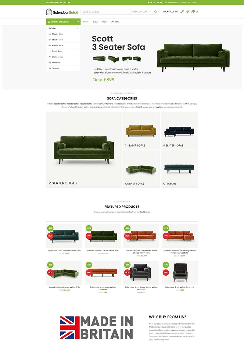 Splendor Sofas 英国专业沙发品牌零售网站