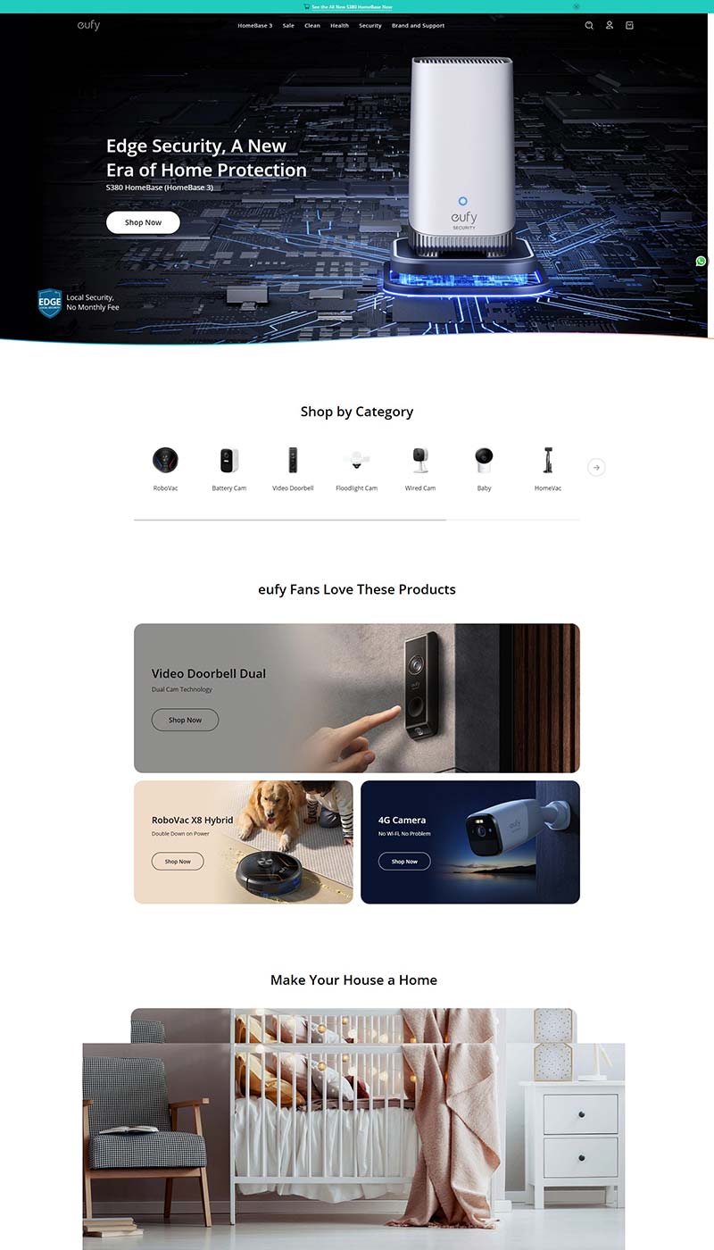 eufy EU 英国智能家居品牌购物网站