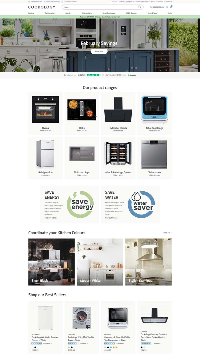 Cookology 英国家庭厨房电器购物网站