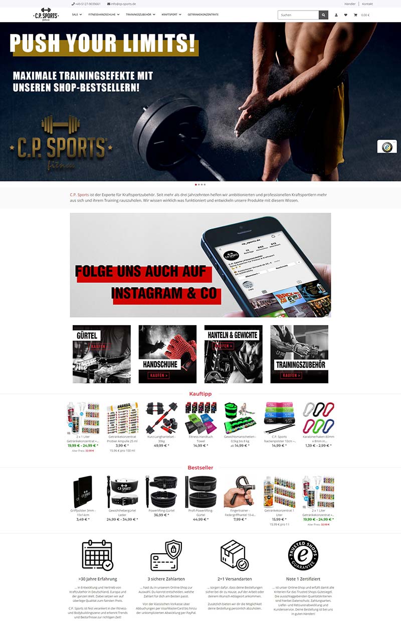 CP Sports 德国运动训练器材购物网站