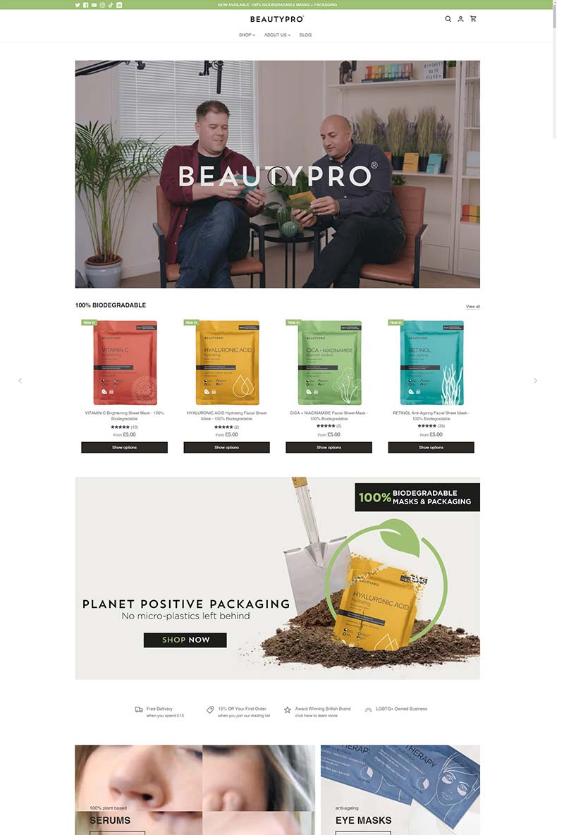 BEAUTYPRO 英国奢华护肤品牌购物网站