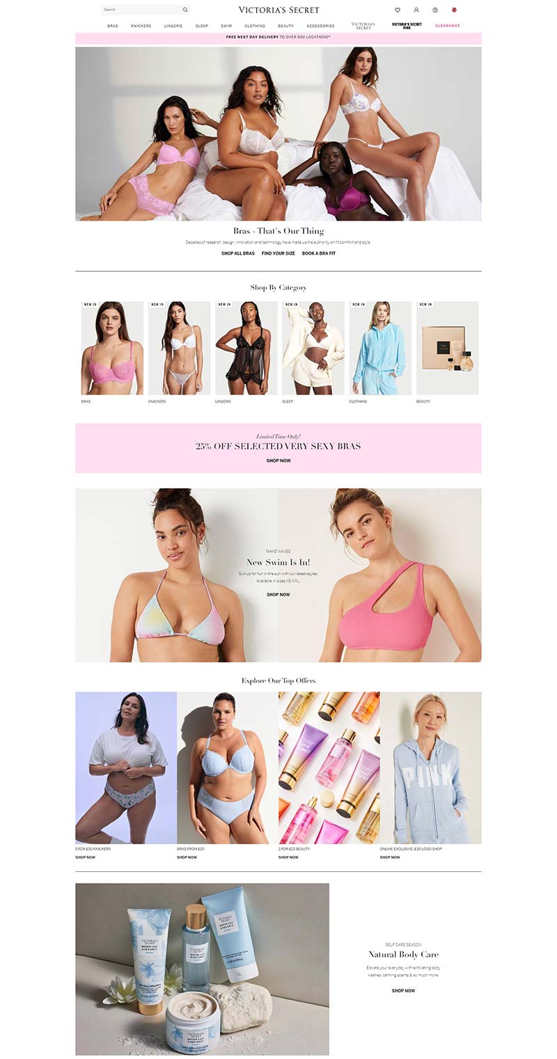 Victoria's Secret UK 美国维秘品牌内衣英国官网