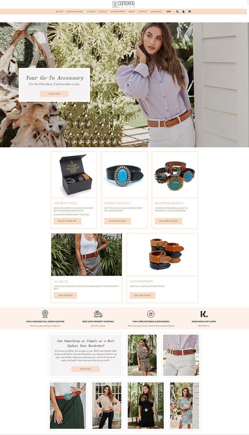 Contorno Belts 美国服装配饰品牌购物网站