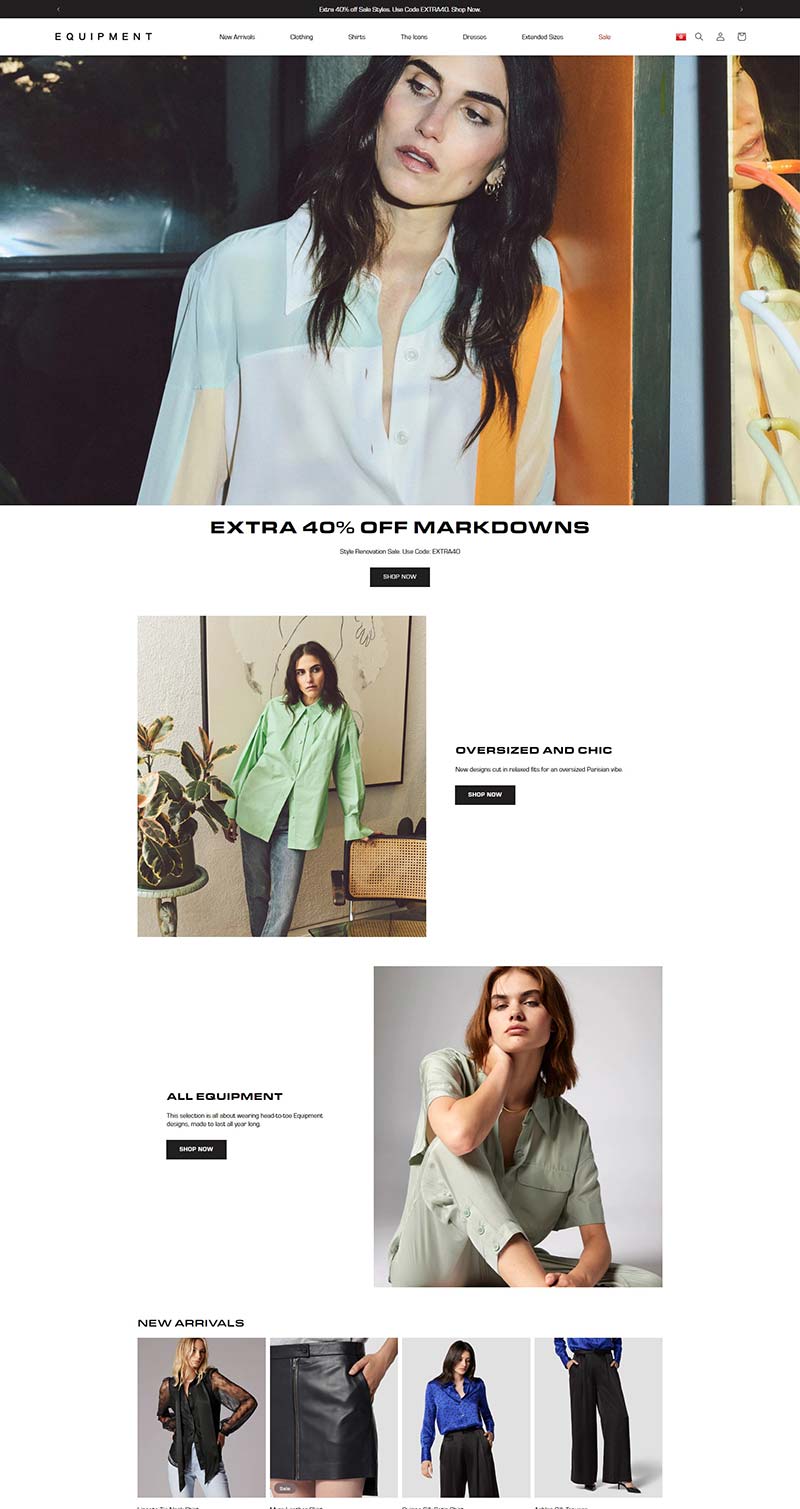 Equipment 美国法式休闲女装品牌购物网站