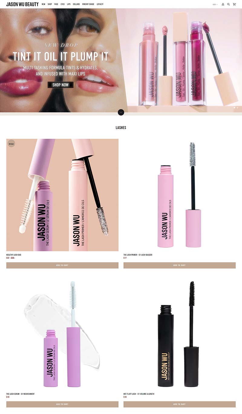 Jason Wu Beauty 美国时尚美妆品牌购物网站
