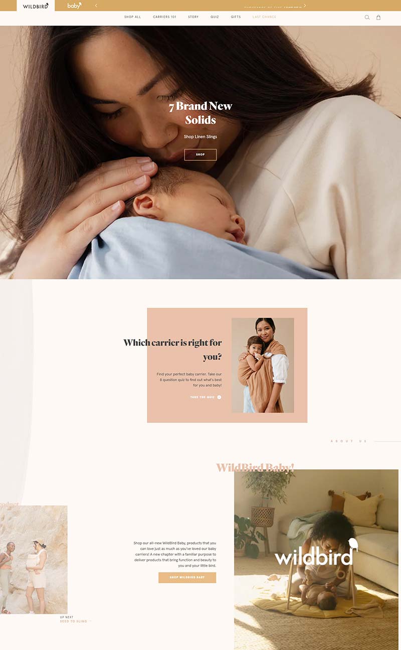 WildBird 美国亚麻婴儿背带购物网站