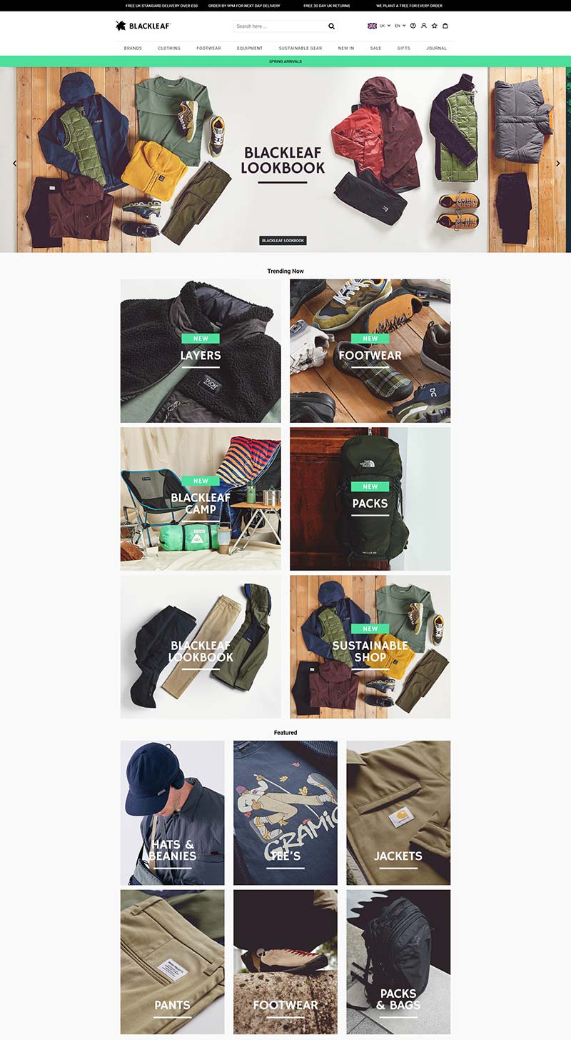 Blackleaf 英国户外街头服饰购物网站