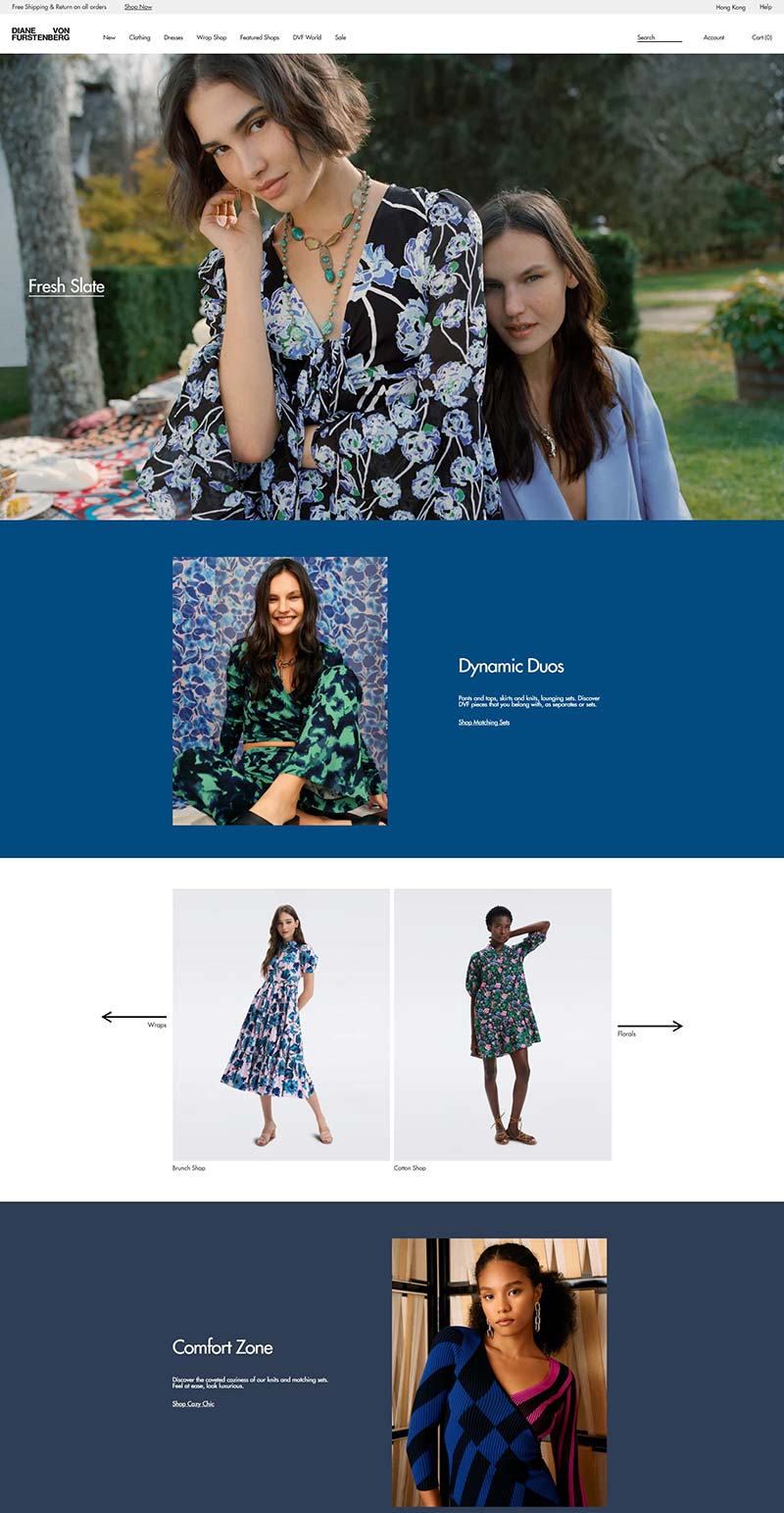 DVF HK 美国奢华服饰品牌香港官网