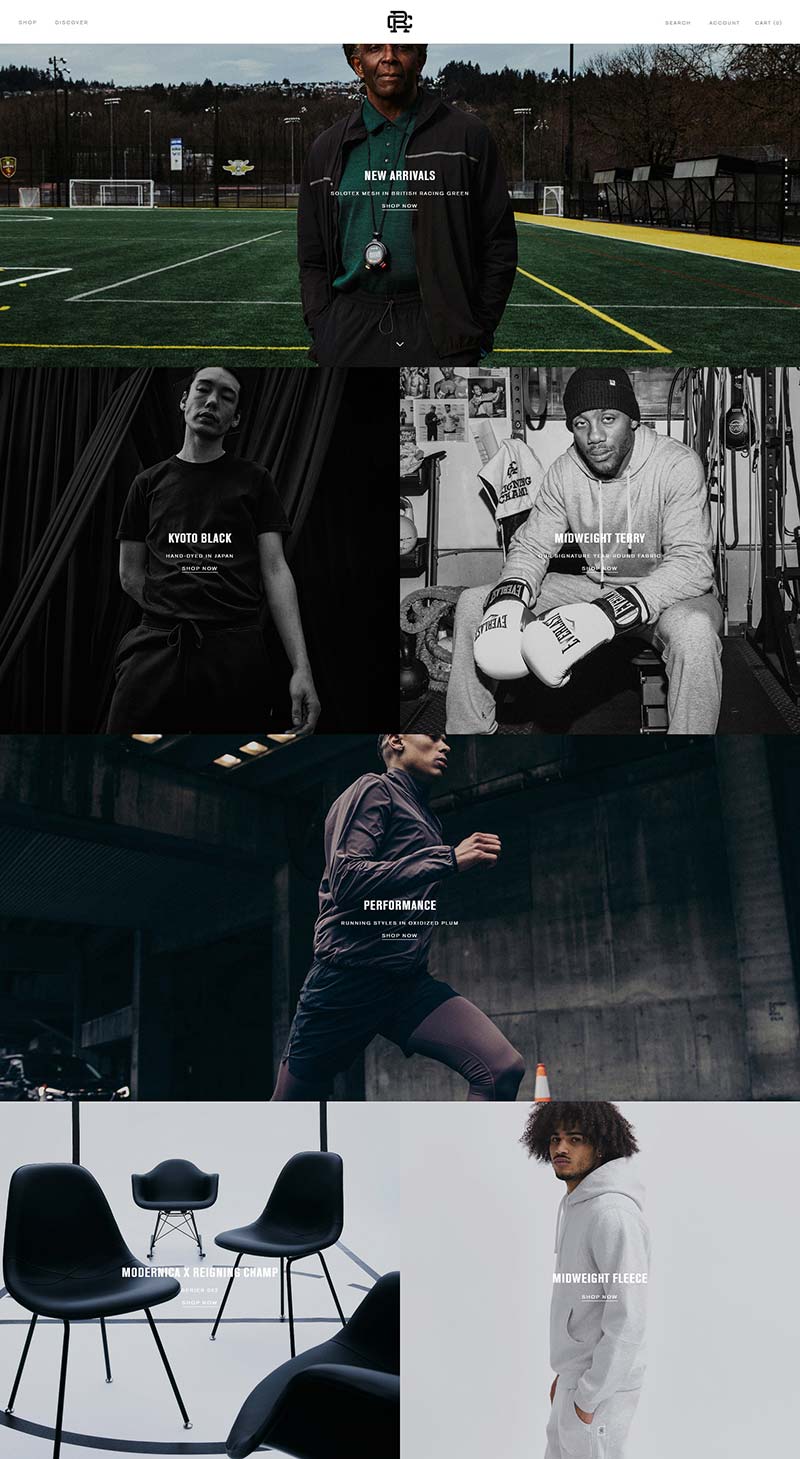 Reigning Champ 美国高级运动服装购物网站