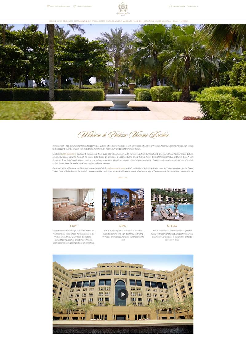 Palazzo Versace Dubai 迪拜旅游度假酒店预定网站
