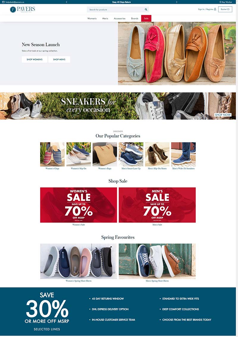 Pavers US 英国休闲鞋履品牌美国官网
