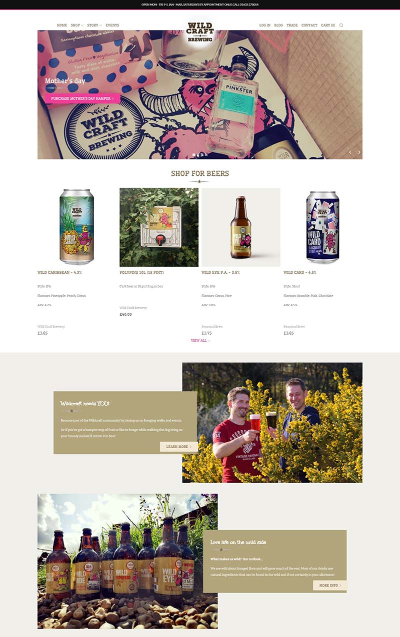Wildcraft 英国啤酒饮品预定网站