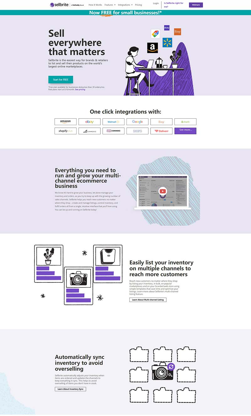 Sellbrite 美国电商购物解决方案订阅网站