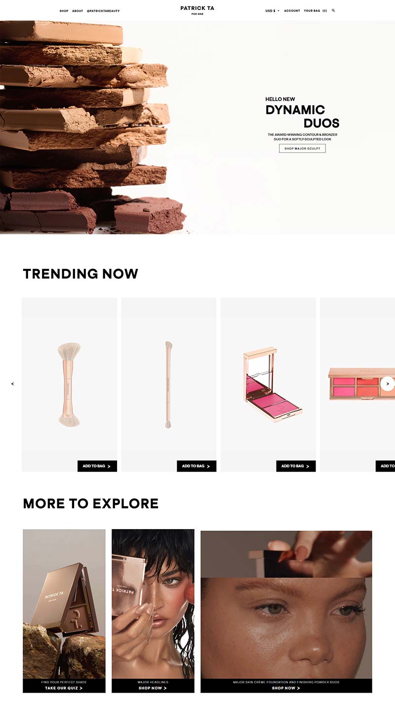Patrick Ta Beauty 美国知名彩妆品牌购物网站