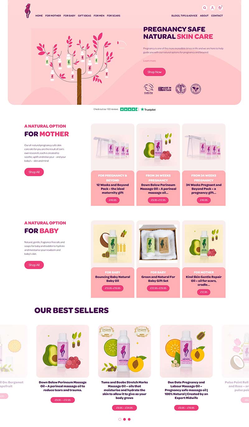 Motherlylove 英国孕期新生儿护肤品购物网站