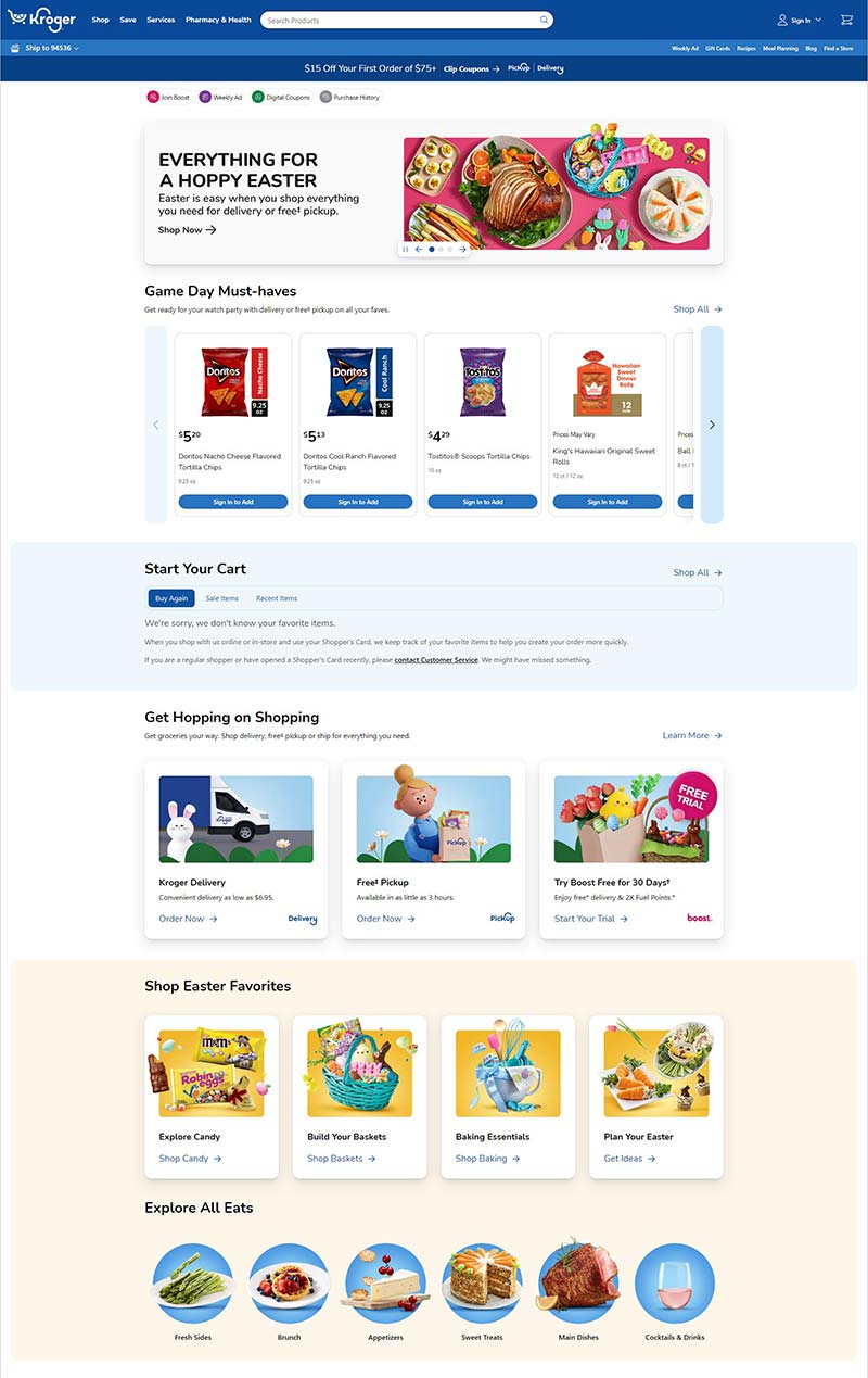 Kroger US 美国超市连锁零售品牌购物网站