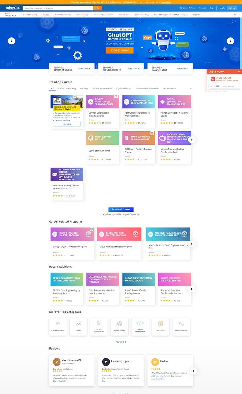 Edureka 美国IT认证课程学习平台