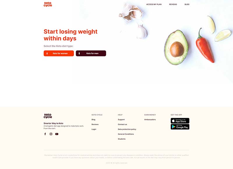Keto Cycle 美国生酮饮食APP订阅网站