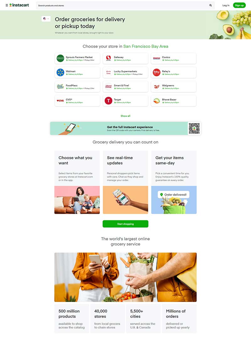 instacart 美国生活百货配送服务网站