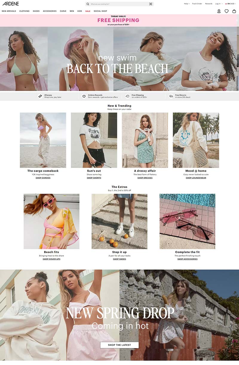ARDENE CA 加拿大时尚女装配饰品牌购物网站