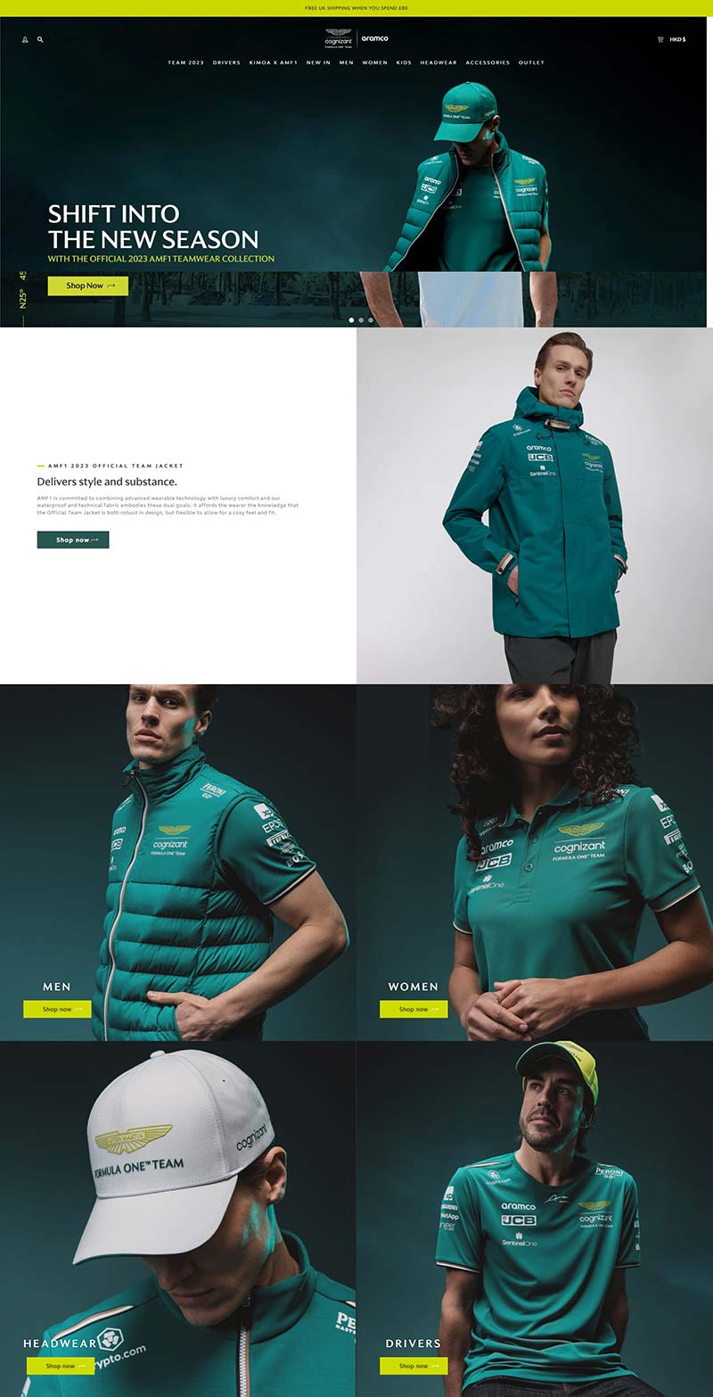 Aston Martin 阿斯顿·马丁F1赛车服装购物网站